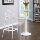 Modway - Entangled Tabouret de bar - Blanc-Construction en plastique PP