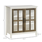 HOMCOM - Buffet de cuisine 31,5 po L - blanc-Convient pour la salle à manger, la cuisine, le salon ou d’autres espaces restreints nécessitant plus d’espace de rangement 