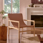 Modway - Sonora Cuir Fauteuil à bandoulière - Chestnut Tan-Design sculptural moderne
