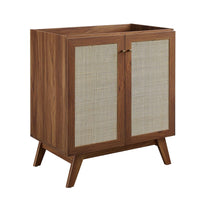 Modway - Soma 30" Armoire de toilette de salle de bain (lavabo non inclus) - Noyer-MDF et panneau de particules