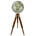 Replogle - National Gegraphic Globe terrestre Eaton III 40,6 cm, parchemin antique, fond océanique - Anglais-Construction en bois massif avec ferrures en laiton