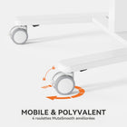 ShoppingAll - Chariot pneumatique de bureau pour ordinateur portable à hauteur réglable - blanc-7