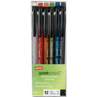 Staples - Portemines Postscript - 0,5 mm - Couleurs variées - Paquet de 12-Corps mince pour une précision accrue