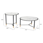 Zuo - Davis Table basse - Blanc/Noir - Ensemble de 2-6