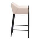 Zuo - Andover Tabouret de bar - Beige-Dimensions: 22,0 po L x 22,4 po L x 40,0 po H