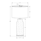 Monarch Specialties - Luminaire - 28 po H Lampe De Table - Verre Gris - Abat-Jour Gris - Contemporain - Moderne-Avec une garantie limitée de 2 ans contre tout défaut, vous pouvez faire confiance à cette option d'éclairage tendance pour illuminer votre espace tout en assurant une qualité et une satisfaction durables