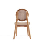 Manhattan Comfort - Lot de 2 chaises de salle à manger Versailles 18,5 po dossier rond style industriel chic - Nature-Livré chez vous entièrement assemblé Aucun assemblage requis