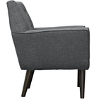 Modway - Posit Tissu rembourré Fauteuil - Gris-Capsules de pied non marquées