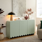 Modway - Dahlia Cannelées et festonnées Armoire de rangement de buffet - Sage-Détail festonné