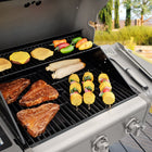 Kenmore - Barbecue au gaz sur piédestal à 3 brûleurs - Rouge-Trois brûleurs principaux - tubes en acier inoxydable 201 - 10 000 BTU chacun (total de 30 000 BTU).