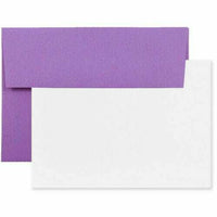 JAM Paper - Ensemble de papeterie recyclée - 25 cartes blanches et 25 enveloppes A7 - Brite Hue Violet Purple - ensemble de 25-Couleur: Brite Hue Violet Violet