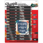 Sharpie - Marqueurs créatifs Sharpie, Tons chauds, marqueurs acryliques à base d’eau, pointe ronde - Paquet de 12-Marqueurs créatifs avec une encre semblable à de la peinture qui ne passe pas à travers le papier