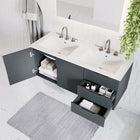 Modway - Vitality Double évier 48" Vanette de salle de bain - Gris blanc-Conception murale