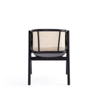Manhattan Comfort - Versailles fauteuil style industriel chic 23,62" - noir et cannage naturel - lot de 2-22,05 po L x 22 po l x 30,71 po H