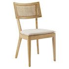 Modway - Caledonia Tissu tapis Chaise à manger Ensemble de 2 - Beige gris-Capacité de poids : 330 lb.