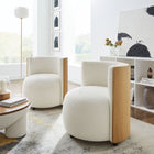 Modway - Solis Boucle Chaise d’accent - Ivoire naturel-Conception sans bras