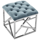 Modway - Intersperse Ottoman - Bleu de mer-Boutons élégants touffés