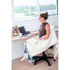 Warmür - La couverture pour chaise originale, Beige-Panneau arrière respirant qui favorise la circulation de l’air pendant les longues séances de travail