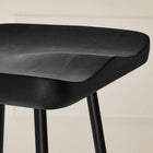 Modway - Concord Dos sans dos Tabourets de bar - Noir - Ensemble de 2-Pieds métalliques revêtus de poudre