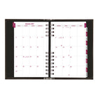 Brownline - 2027 agenda quotidien CoilPro avec reliure à double spirale et couverture rigide imitation lézard – 8 po x 5 po – noir-Planificateur mensuel avant chaque mois