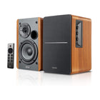 Edifier - R1280DBs Enceintes de bibliothèque alimentées Bluetooth au design classique et au son moderne avec sortie de caisson de basses - Brun-Qualité sonore de studio avec reproduction sonore naturellement affinée grâce à des basses de 4 po et un tweeter à dôme en soie de 13 mm