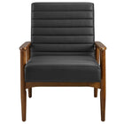 Modway - Jensen Cuir végane Chaise d’accent - Noir noyer-7