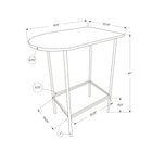 Monarch Specialties - 2325 Bar Maison - 24 po X 36 po /Marbre Gris/Metal Charbon-Complétez votre collection de bars à domicile avec un ensemble de tabourets (vendus séparément) 