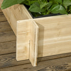 Outsunny - jardinière surélevée à 3 niveaux avec treillis pour plantes grimpantes - naturel-Sac en tissu intérieur favorisant des racines et un sol sains

