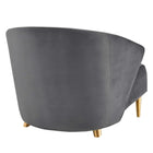 Modway - Odyssey Performance Velvet Fauteuil - Gris-Glissements au pied sans marquer
