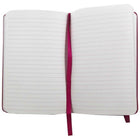 JAM Paper - Grand carnet à couverture rigide avec élastique - 70 feuilles lignées - 5 7/8" x 8 1/2" - Rose-Quantité : vendu à l'unité | 70 pages papier lignées/lignées.