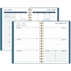 Mead - Agenda scolaire hebdomadaire/mensuel lignes de rêve 2026-2027 - 8 1/2 po H x 5 1/2 po l - bleu - bilingue-15 mois complets de planification hebdomadaire/mensuelle + 3 pages mensuelles