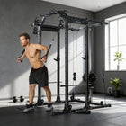 Soozier - Rack De Puissance Multifonction - Machine Smith Avec Barre De Traction-Prend en charge les exercices sur banc de musculation comme les écartés et les développés  