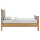 Modway - Maven Taille jumelle Tissu tapis Lit de plateforme, Chêne de blé-Bois séché au four