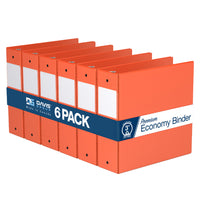 Davis Group Super économie, Reliure à anneaux ronds 3 po, paquet de 6 – Orange-3 Reliure À Anneaux