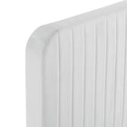 Modway - Celine Chenal Touffé Performance Velvet Lit de plateforme complet, Blanc-Système de soutien en lattes de bois