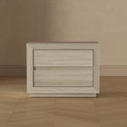 Manhattan Comfort - Table de nuit contemporaine Soren 32" à 2 tiroirs - Chêne blanchi-Assemblage à domicile requis Tout le matériel inclus