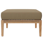 Modway - Clearwater Terrasse extérieure Bois de teck Ottoman in Gris brun clair-Coussin amovible