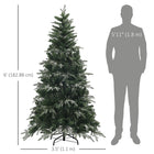 HOMCOM - Arbre de Noël artificiel floqué de neige de 6 pi avec 850 branches-Les branches ignifuges renforcent la sécurité 