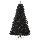 HOMCOM - Arbre de Noël Artificiel 7 Pieds Décoration Maison Ouverture Auto - Noir-Sapin de Noël artificiel de 7 pieds de haut dans un aspect réaliste 