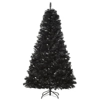 HOMCOM - Arbre de Noël Artificiel 7 Pieds Décoration Maison Ouverture Auto - Noir-Sapin de Noël artificiel de 7 pieds de haut dans un aspect réaliste 