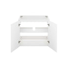 Modway - Bryn Fixation murale de 30" Vanité de salle de bain (lavabo non inclus) - Blanc-Construction en plaques de particules et mélamine