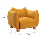 Zuo - Meia Fauteuil d’appoint - Moutarde-6