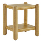 Modway - Arcus Rectangulaire à 2 niveaux Table d’appoint - Chêne-Table rectangulaire à deux niveaux
