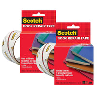 Scotch - Ruban adhésif pour livre - 2 po x 15 vg - 2 rouleaux-Utilisation pour réparer, renforcer, protéger et recouvrir les bords et les surfaces liés des livres et d'autres matériaux en papier
