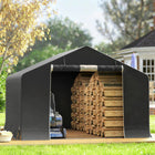 Outsunny - Abri portable 10 pi x 10 pi-Grand espace intérieur offrant beaucoup de rangement pour des objets volumineux ou un atelier
