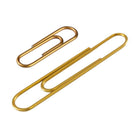 JAM Paper - Paquet combiné de trombones colourés - standard et jumbo - trombones dorés - 1 paquet de 100 et 1 paquet de 75-Quantité : 100 trombones standard et 75 trombones jumbo (175 au total)