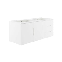 Modway - Vitality Double évier 48" Vanette de salle de bain - Blanc blanc-Vanité de salle de bain moderne