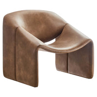 Modway - Vivi Cuir végane Chaise d’accent - Brown-Chaise d’accent Luxe