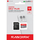 SanDisk - Carte microSD UHS-I Ultra Plus 128 Go-Inclut un adaptateur microSD vers SD pour une utilisation dans les emplacements d'appareil photo standard