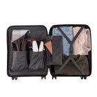 Air Canada - Palma Valise de Cabine Rigide Pivotante de 20 po - Noir-Poignée de chariot rétractable verrouillable à bouton-poussoir